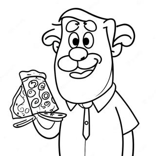 Uncle Grandpa With Pizza Coloring Page 63610-52630