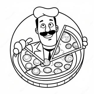 Uncle Grandpa With Pizza Coloring Page 63610-52631