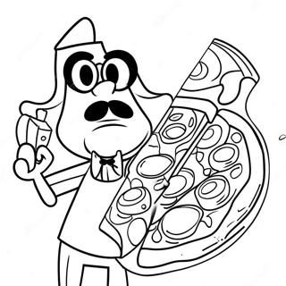 Uncle Grandpa With Pizza Coloring Page 63610-52632