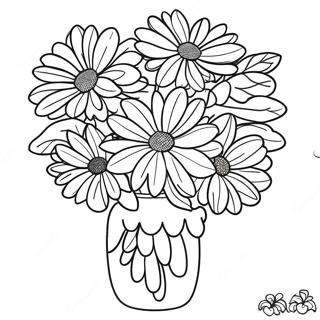 Beautiful Chrysanthemum Bouquet Coloring Page 63630-52645