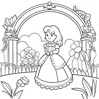 Victorian Garden Scene Coloring Page 63639-52650