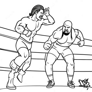 Wwe Superstars In Action Coloring Page 6365-5085