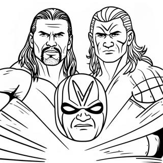 Wwe Superstars In Action Coloring Page 6365-5086