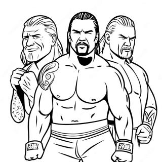 Wwe Superstars In Action Coloring Page 6365-5087