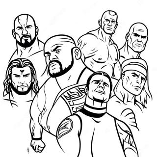 Wwe Superstars In Action Coloring Page 6365-5181