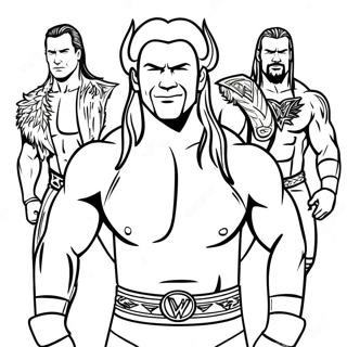 Wwe Superstars In Action Coloring Page 6365-5182