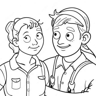 Turning Red Characters Coloring Page 63660-52666