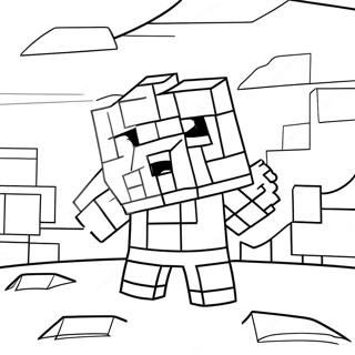 Minecraft Piglin Coloring Page 63669-52674