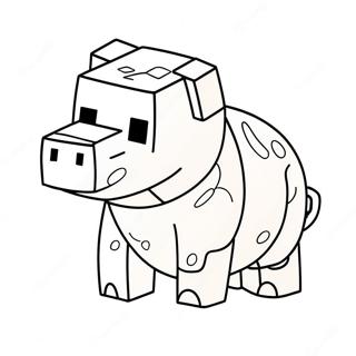 Cute Minecraft Piglin With Gold Coloring Page 63670-52691