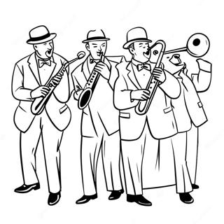 Roaring 20s Jazz Band Coloring Page 63710-52706