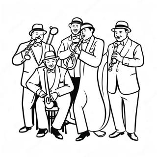 Roaring 20s Jazz Band Coloring Page 63710-52707