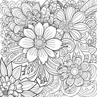 Intricate Floral Tattoo Coloring Page 63740-52730