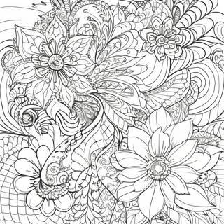 Intricate Floral Tattoo Coloring Page 63740-52731