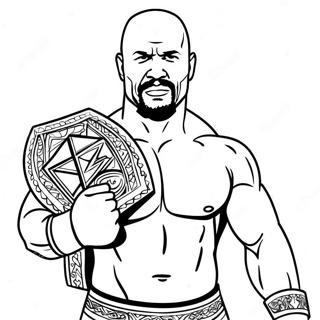 Wwe Champion Coloring Page 6375-5190