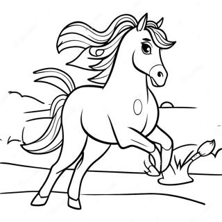 Galloping Wild Horse Coloring Page 63760-52767