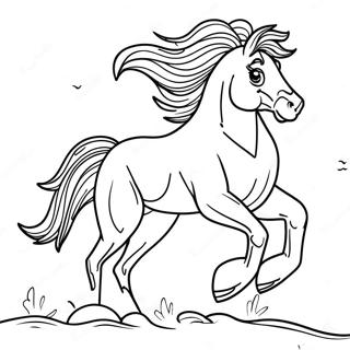 Galloping Wild Horse Coloring Page 63760-52768