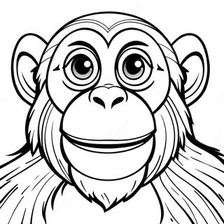 Monkey Face Coloring Page 63769-52739