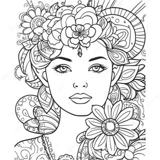 Vibrant Posca Art Coloring Page 63780-52756