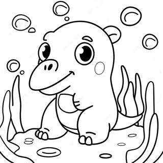 Cute Slowpoke Underwater Coloring Page 63800-52780