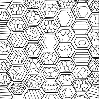 Honeycomb Pattern Coloring Page 63809-52775