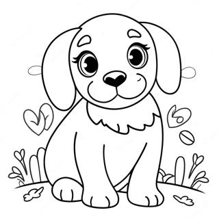 Easter Puppy Coloring Page 63839-52810