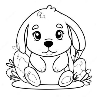 Easter Puppy Coloring Page 63839-52811