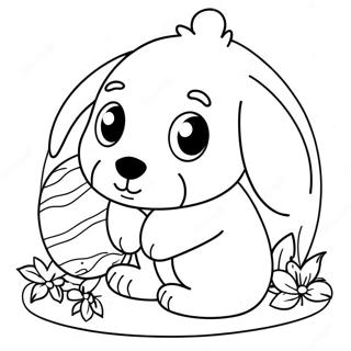 Easter Puppy Coloring Page 63839-52812