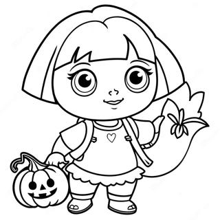 Dora Halloween Coloring Page 63849-52815