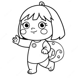 Dora In A Spooky Costume Coloring Page 63850-52825