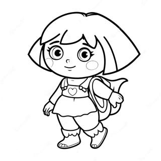 Dora In A Spooky Costume Coloring Page 63850-52826