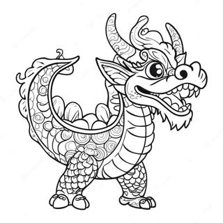 Festive Dragon Dance Coloring Page 6385-5102