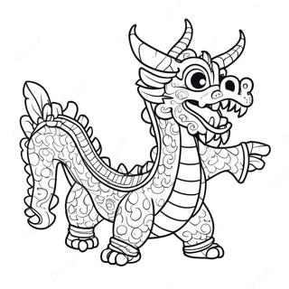 Festive Dragon Dance Coloring Page 6385-5103