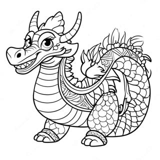 Festive Dragon Dance Coloring Page 6385-5197