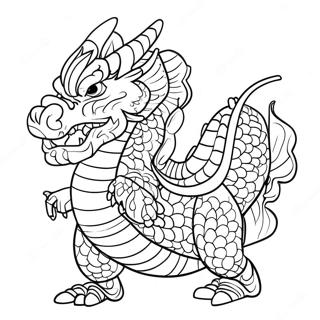 Festive Dragon Dance Coloring Page 6385-5198