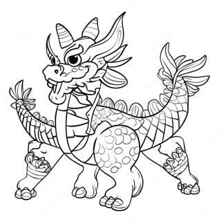 Festive Dragon Dance Coloring Page 6385-5199