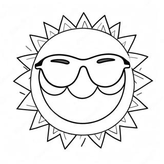 Bright Sun With Sunglasses Coloring Page 63860-52829