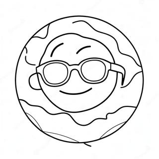 Bright Sun With Sunglasses Coloring Page 63860-52831