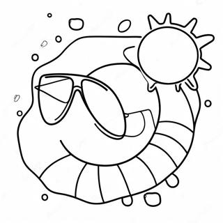 Bright Sun With Sunglasses Coloring Page 63860-52832