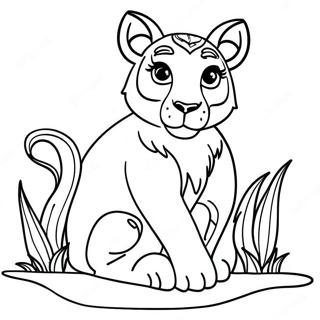 Kiara In Majestic Pose Coloring Page 63870-52848