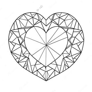 Diamond Heart Coloring Page 63879-52838