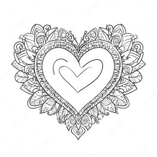 Diamond Heart Coloring Page 63879-52839