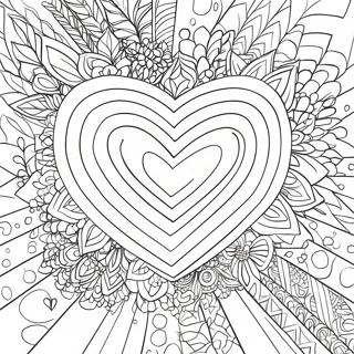 Sparkling Diamond Heart Coloring Page 63880-52841