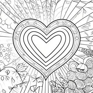 Sparkling Diamond Heart Coloring Page 63880-52842