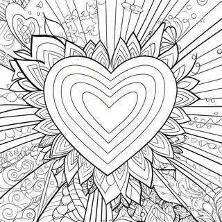 Sparkling Diamond Heart Coloring Page 63880-52844