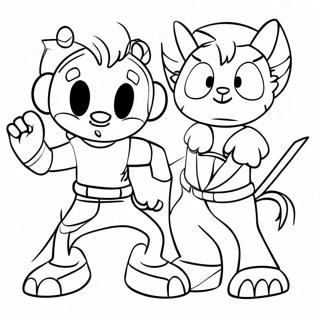 Gimkit Game Characters Coloring Page 63890-57725