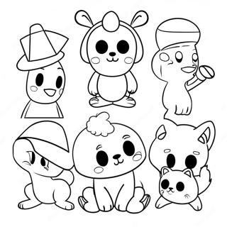 Gimkit Game Characters Coloring Page 63890-57727