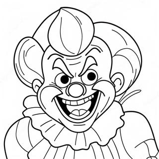 Scary Killer Klowns In Action Coloring Page 63900-52854