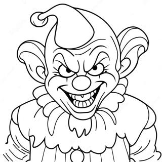 Scary Killer Klowns In Action Coloring Page 63900-52856