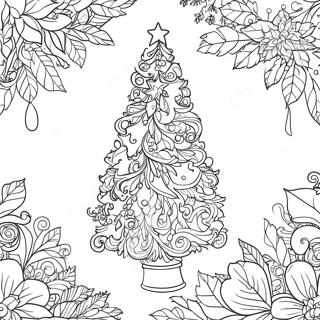 Detailed Christmas Tree Coloring Page 63909-52862