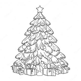 Detailed Christmas Tree Coloring Page 63909-52863